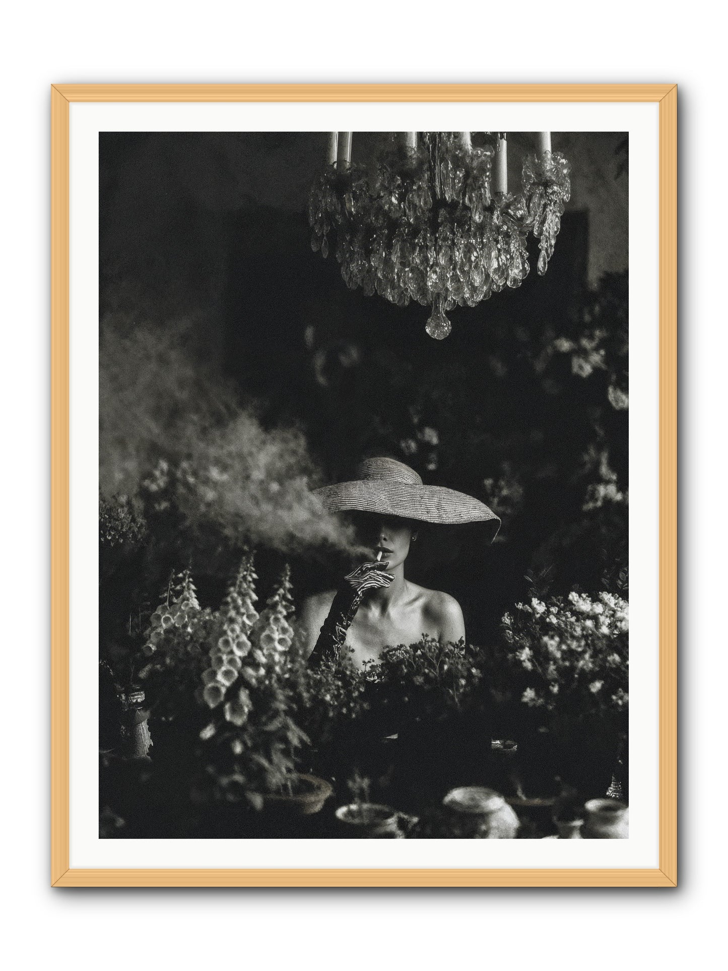 Beyond the Garden Wall -- Framed Print - Natural 36x48