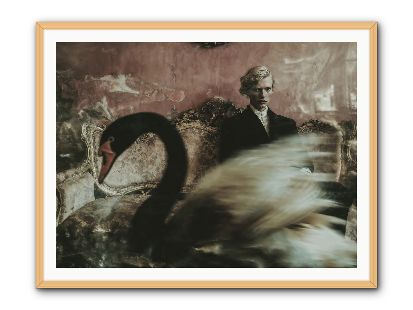 Evening Creatures -- Framed Print - Natural 48x36