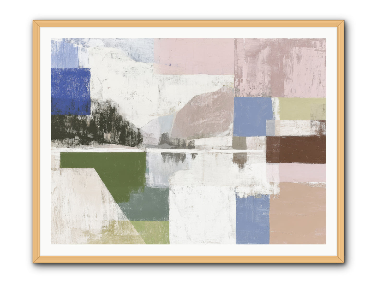 Prism Dusk. No.1 png -- Framed Print - Natural 48x36