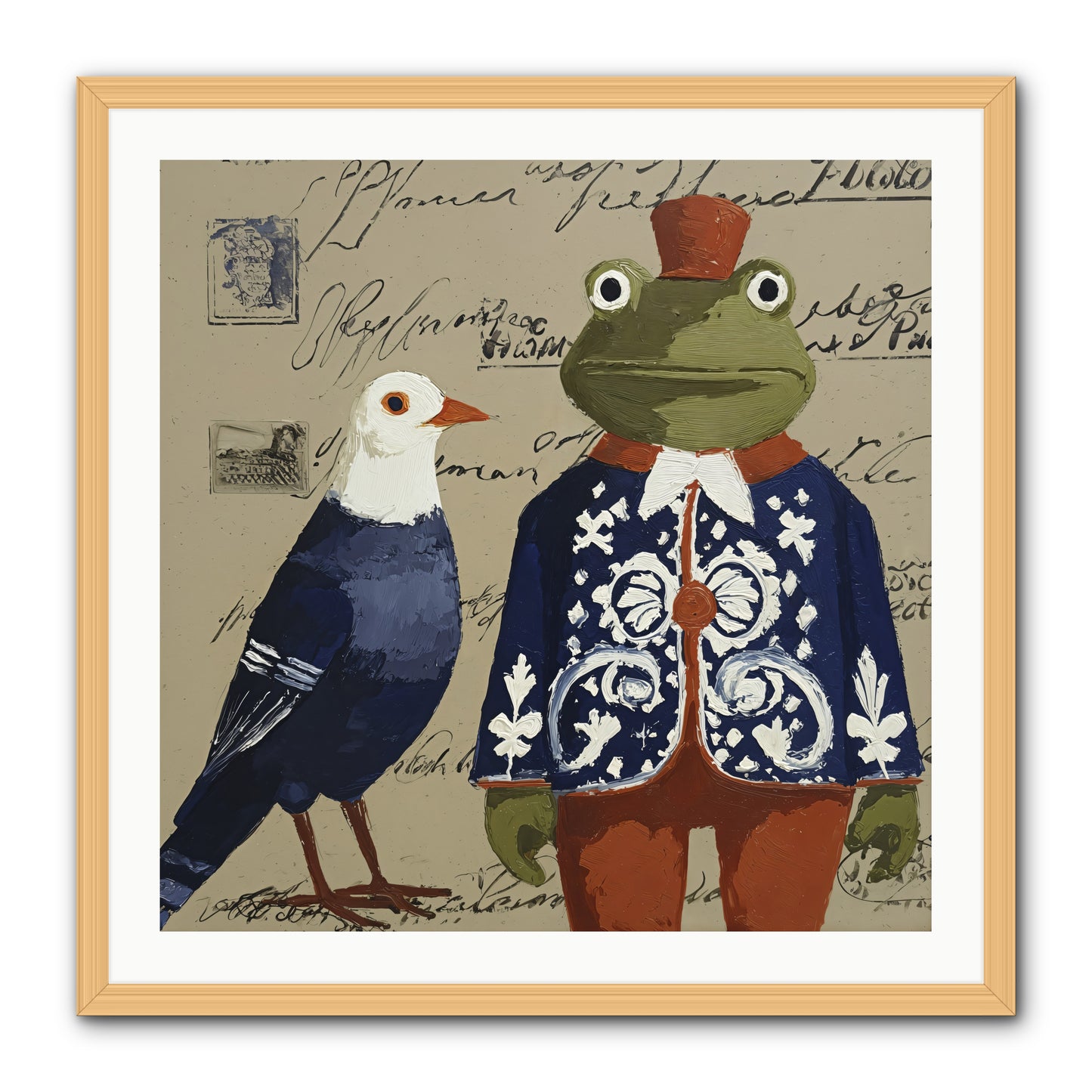 When Serendipity Enters -- Framed Print - Natural 30x30