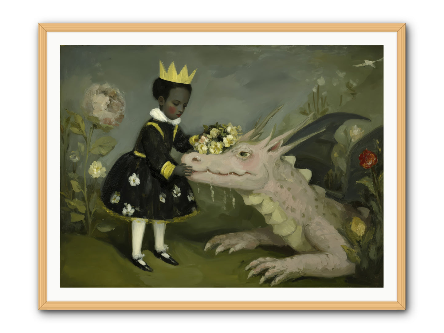 Where Scales Meet Wonder -- Framed Print - Natural 48x36