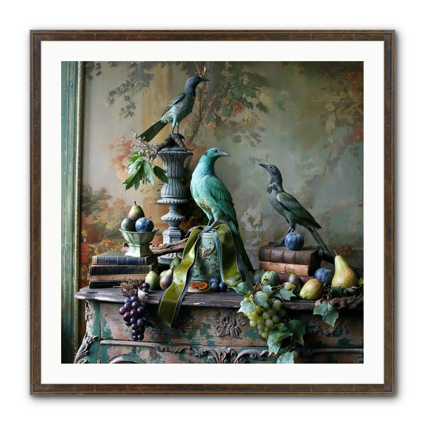 A Parliament Of Feathers Framed Print - Slimwoods Black/Gold 30x30