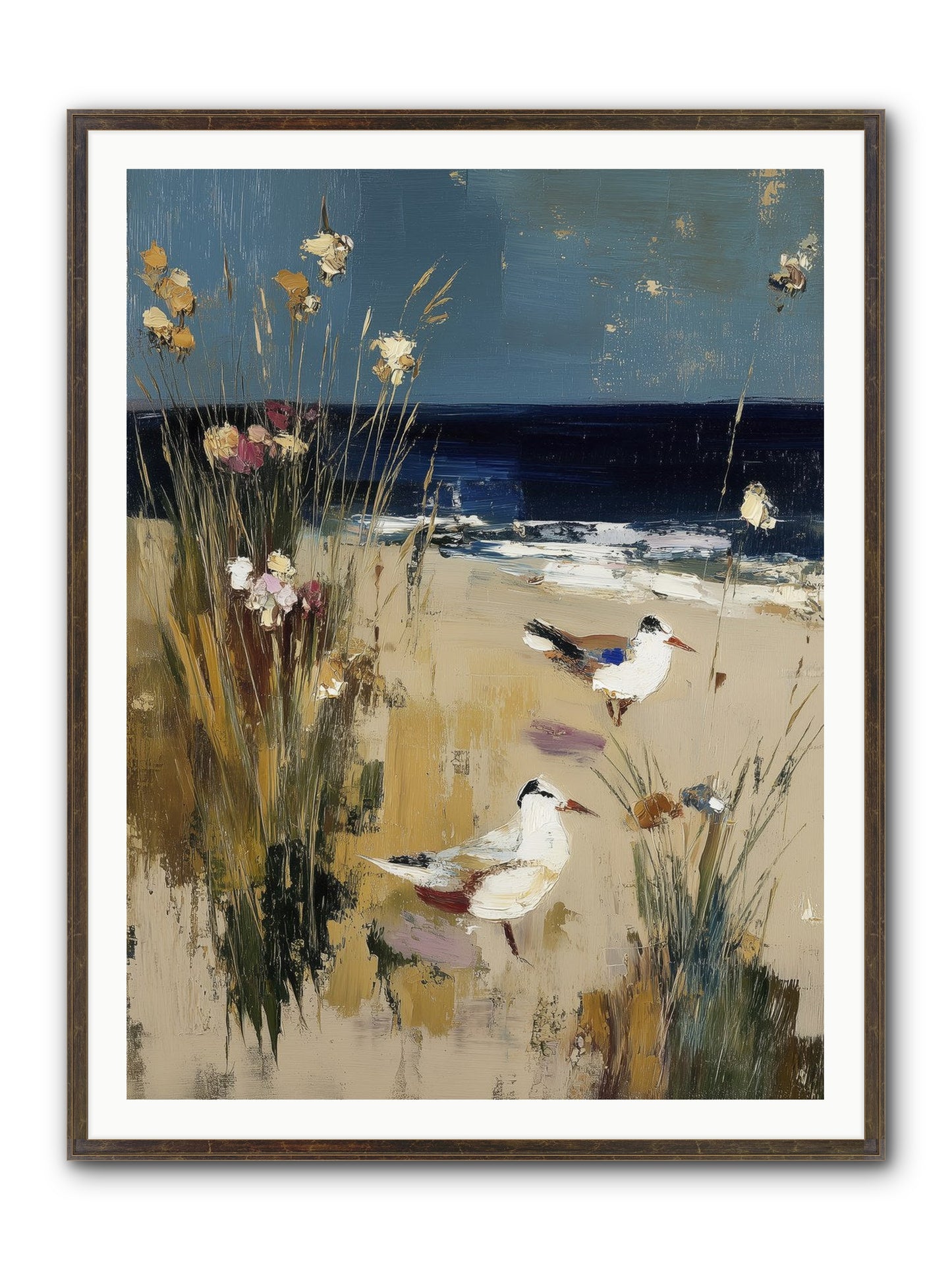 Beyond The Bend Framed Print - Slimwoods Black/Gold 36x48