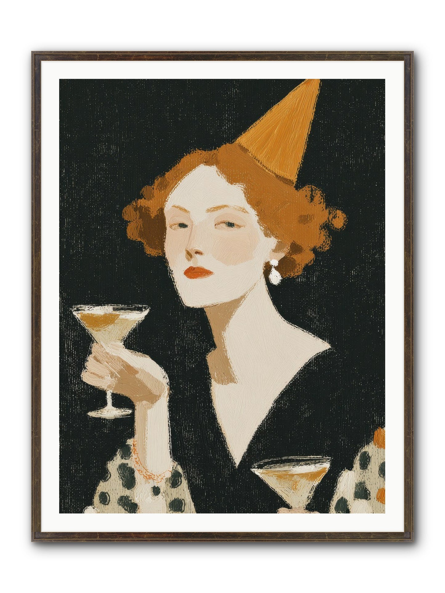 Court Of Confections Framed Print - Slimwoods Black/Gold 36x48