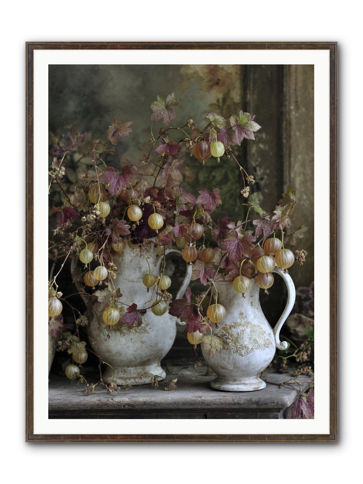 Francine Framed Print - Slimwoods Black/Gold 36x48