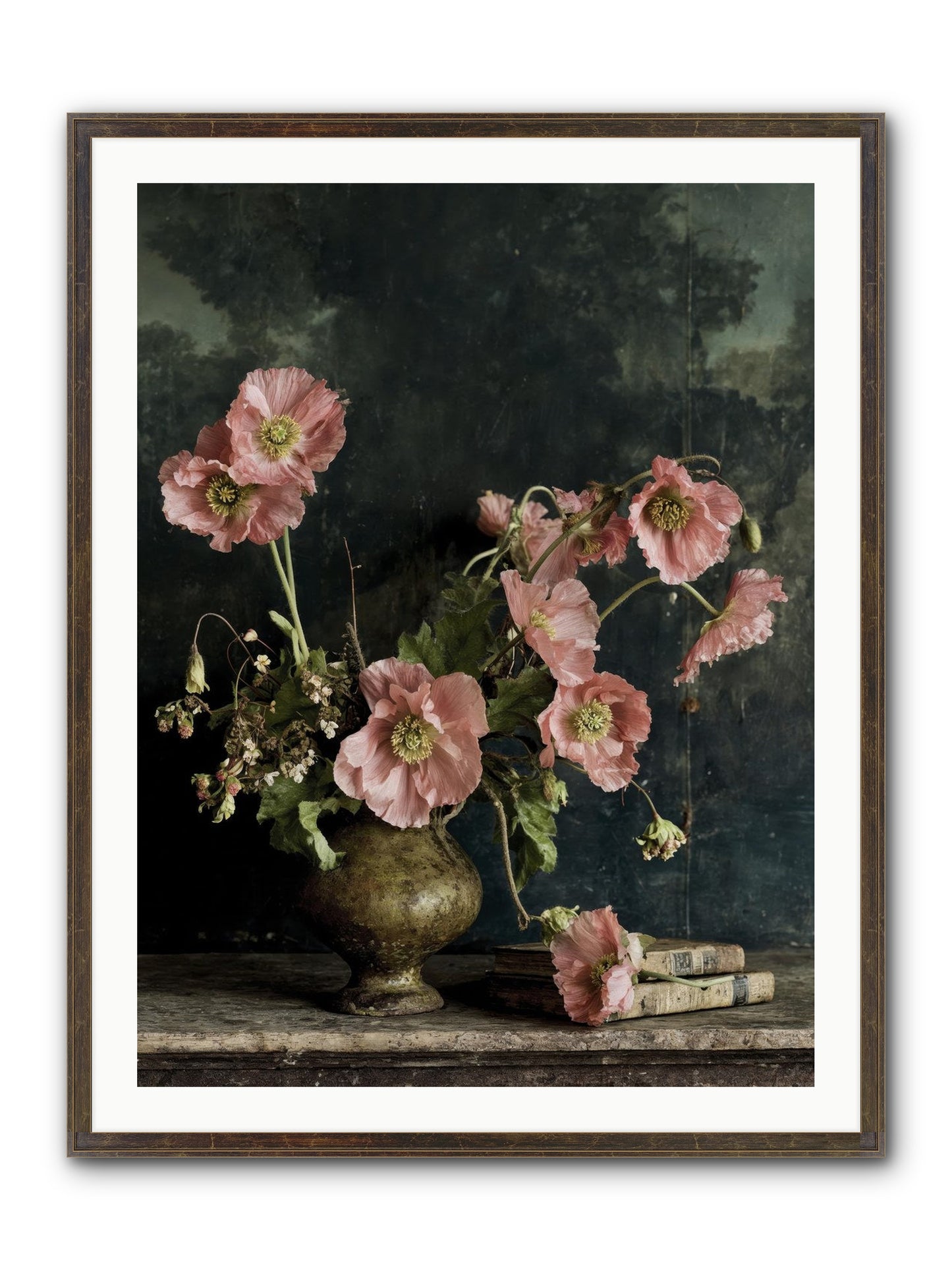 Nectar Field Framed Print - Slimwoods Black/Gold 30x40