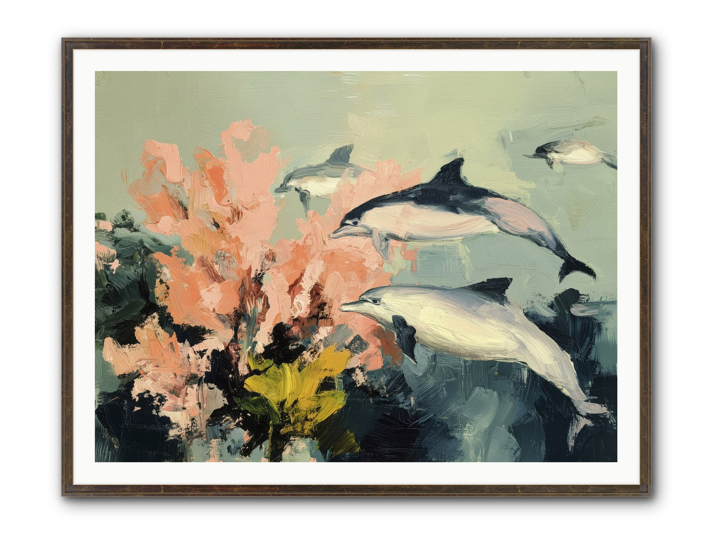 Neptune's Cabinet Framed Print - Slimwoods Black/Gold 48x36