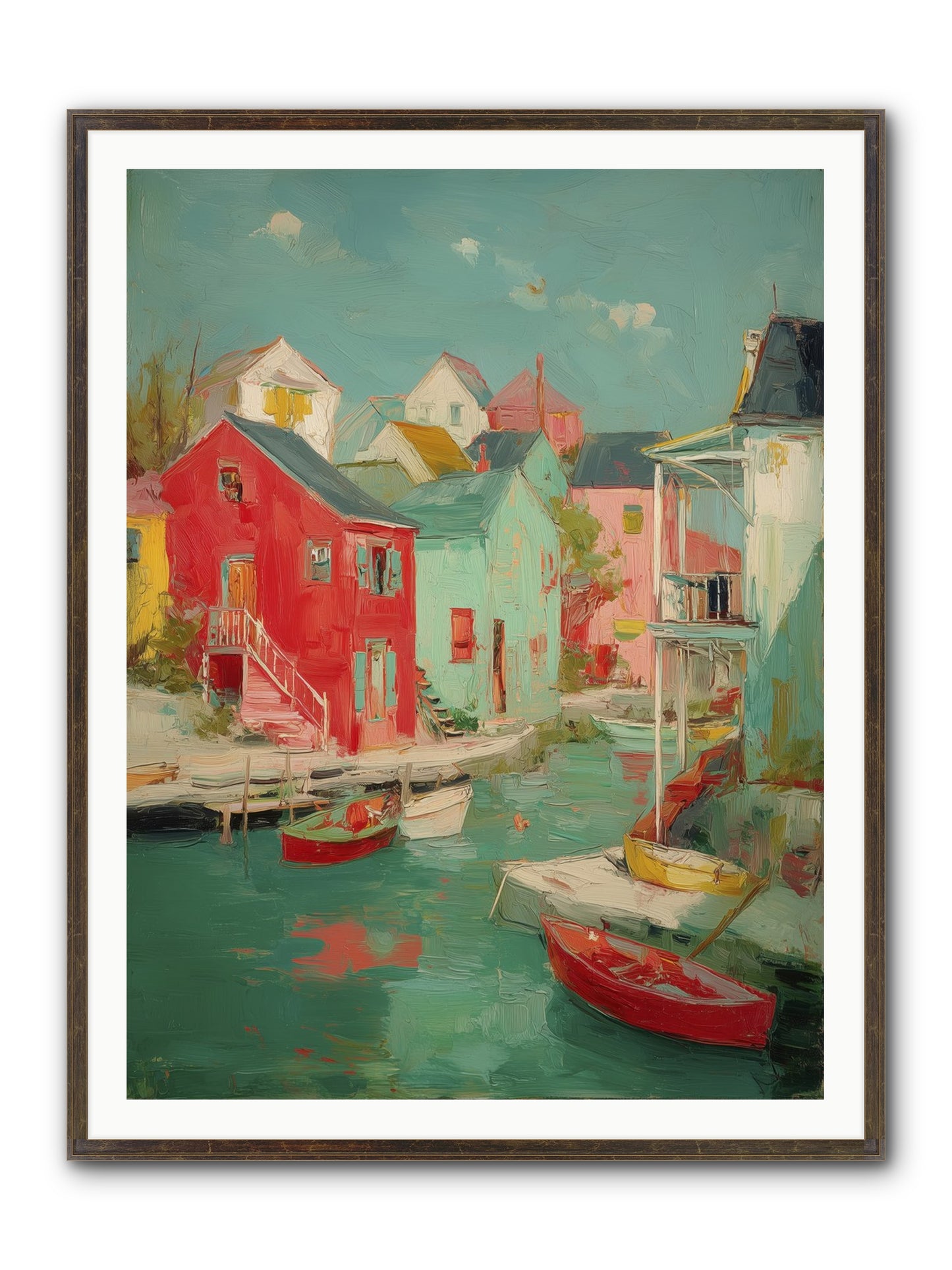 Norman Coast Dreams Framed Print - Slimwoods Black/Gold 36x48