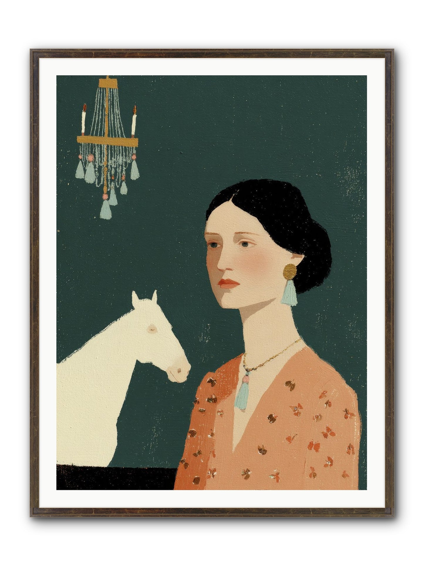 Pale Companions Framed Print - Slimwoods Black/Gold 36x48