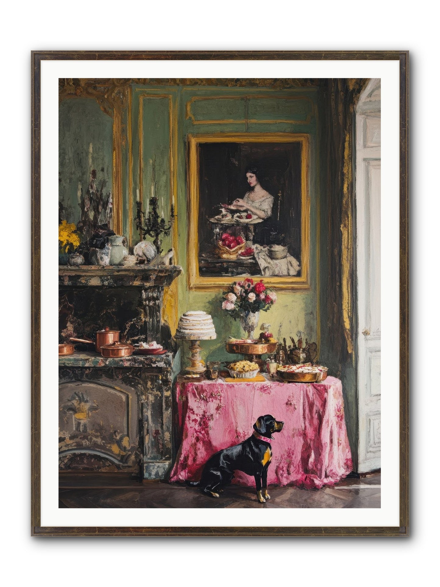 Pastry Devotion Framed Print - Slimwoods Black/Gold 36x48