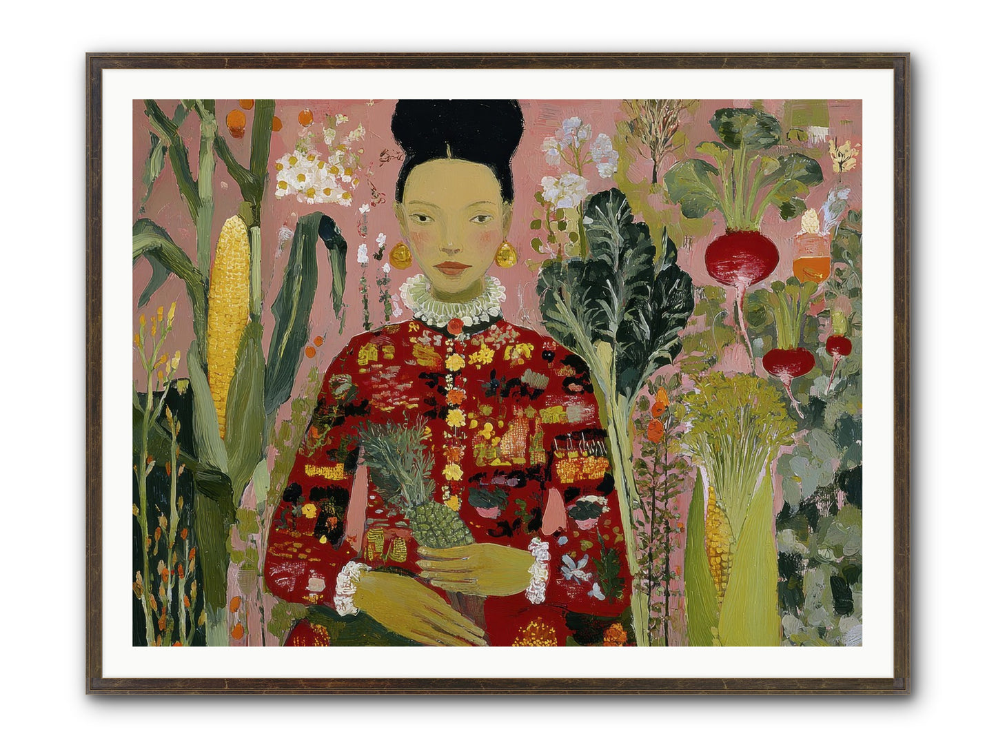 Postscript From The Greenhouse Steps Framed Print - Slimwoods Black/Gold 48x36