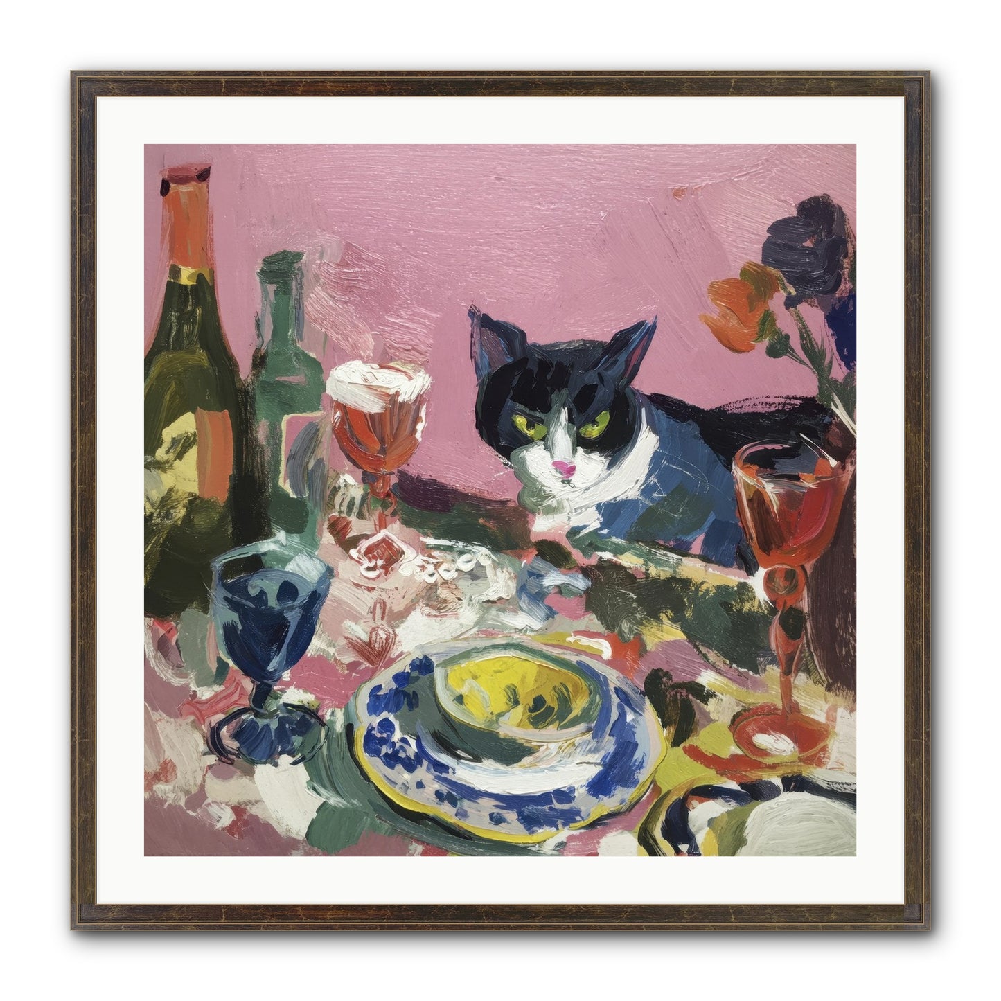 Connoisseur Of Delectable Delights Framed Print - Slimwoods Black/Gold 30x30