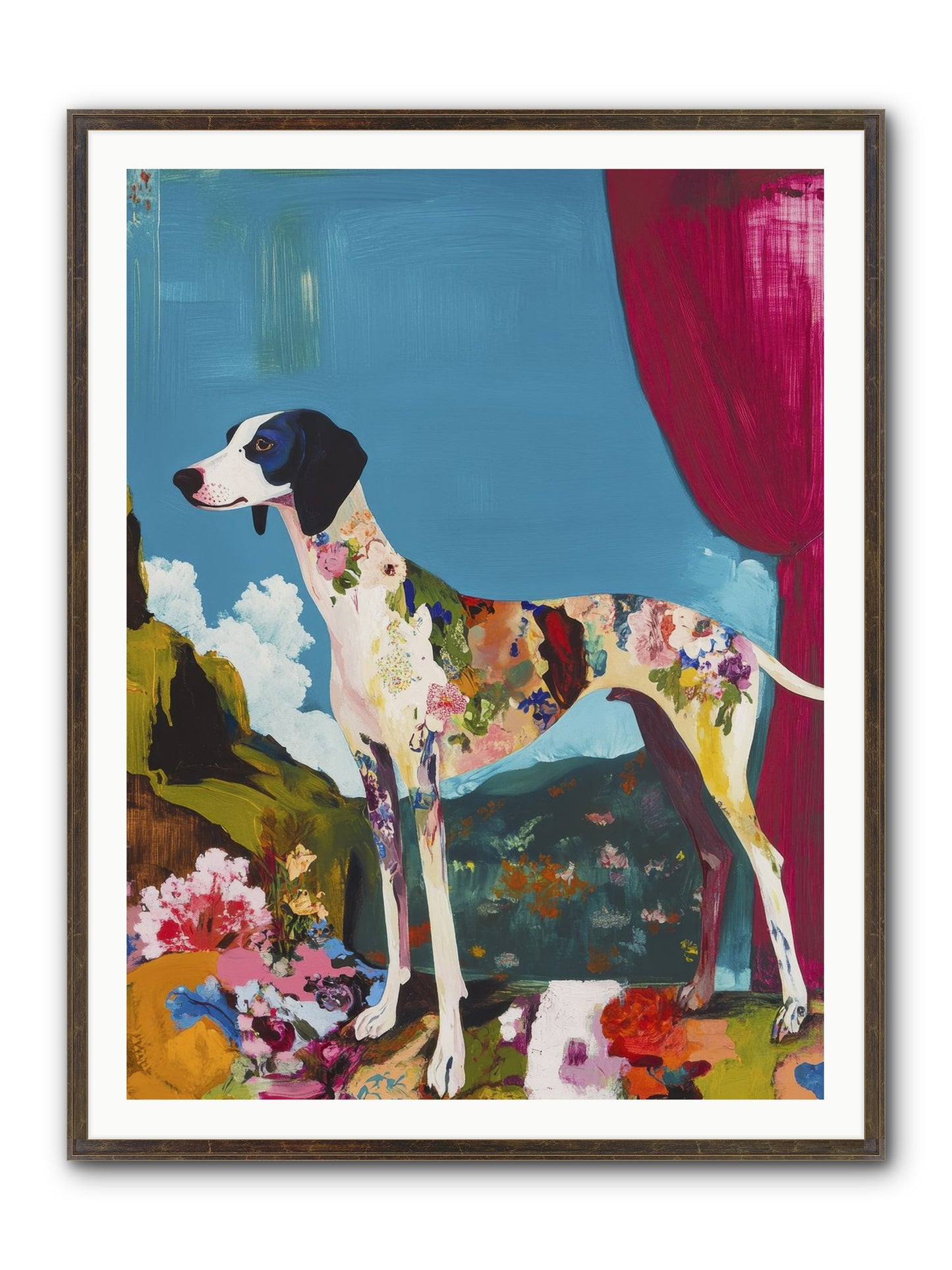 Rosie Belle Framed Print - Slimwoods Black/Gold 36x48