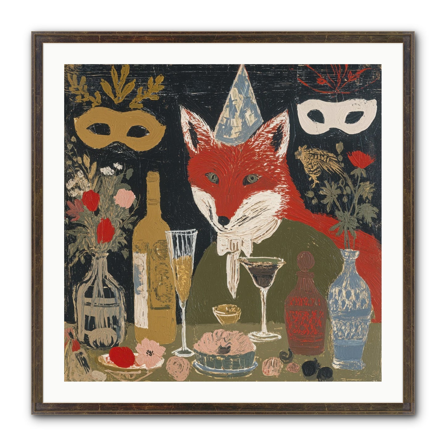 Small Joys Framed Print - Slimwoods Black/Gold 30x30