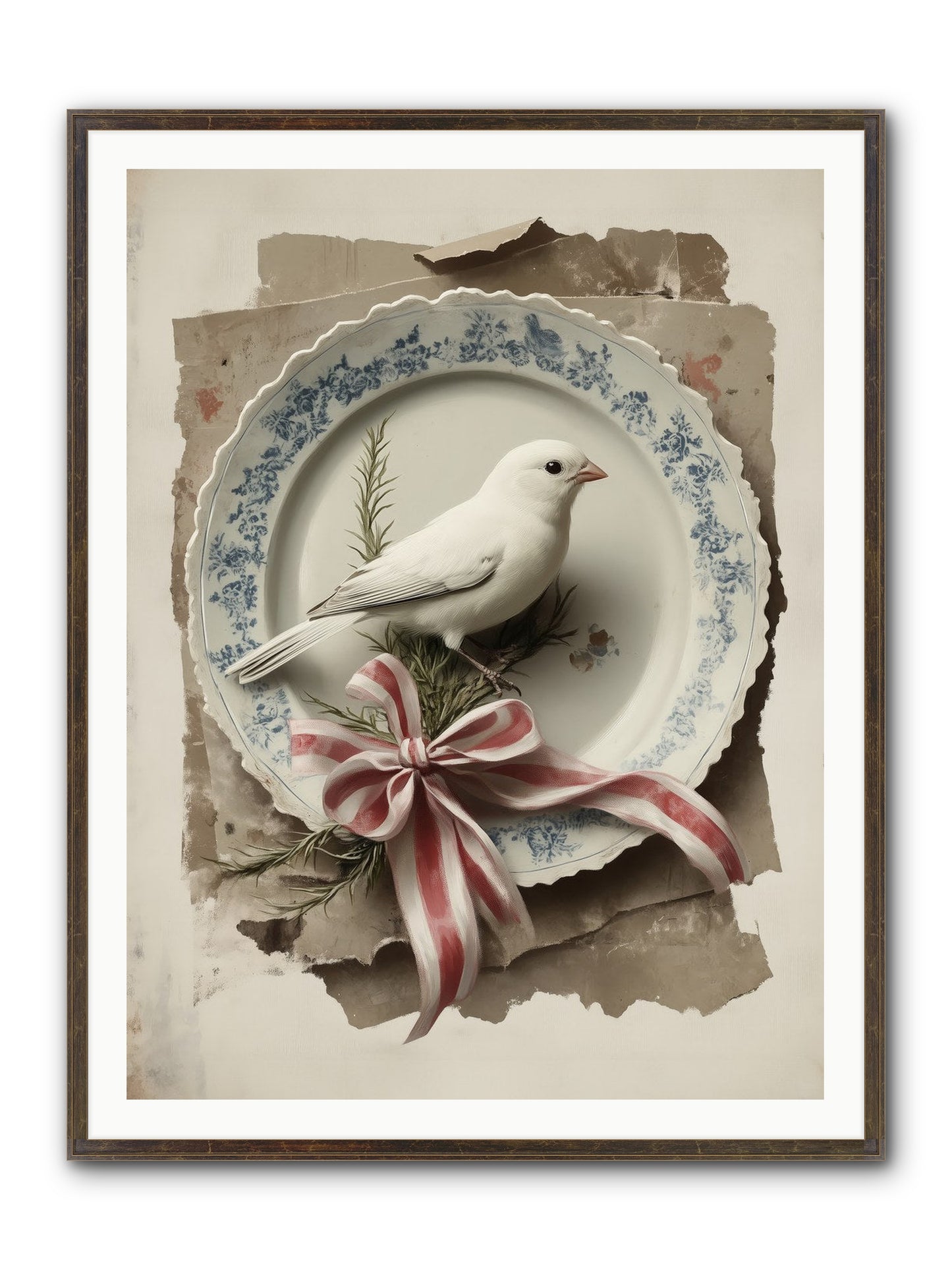 Snowy Sonnet Framed Print - Slimwoods Black/Gold 36x48