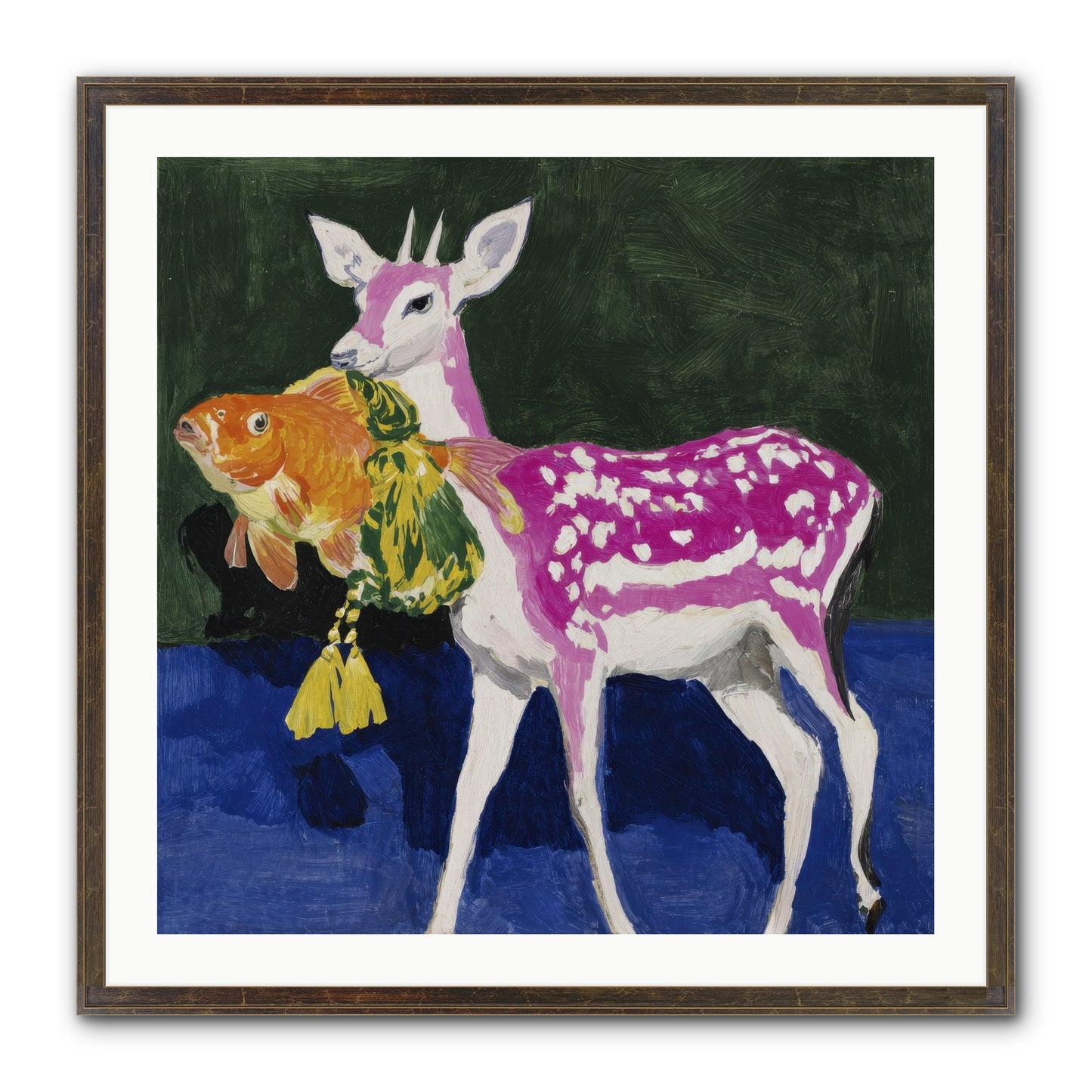 Strange Gifts Framed Print - Slimwoods Black/Gold 30x30