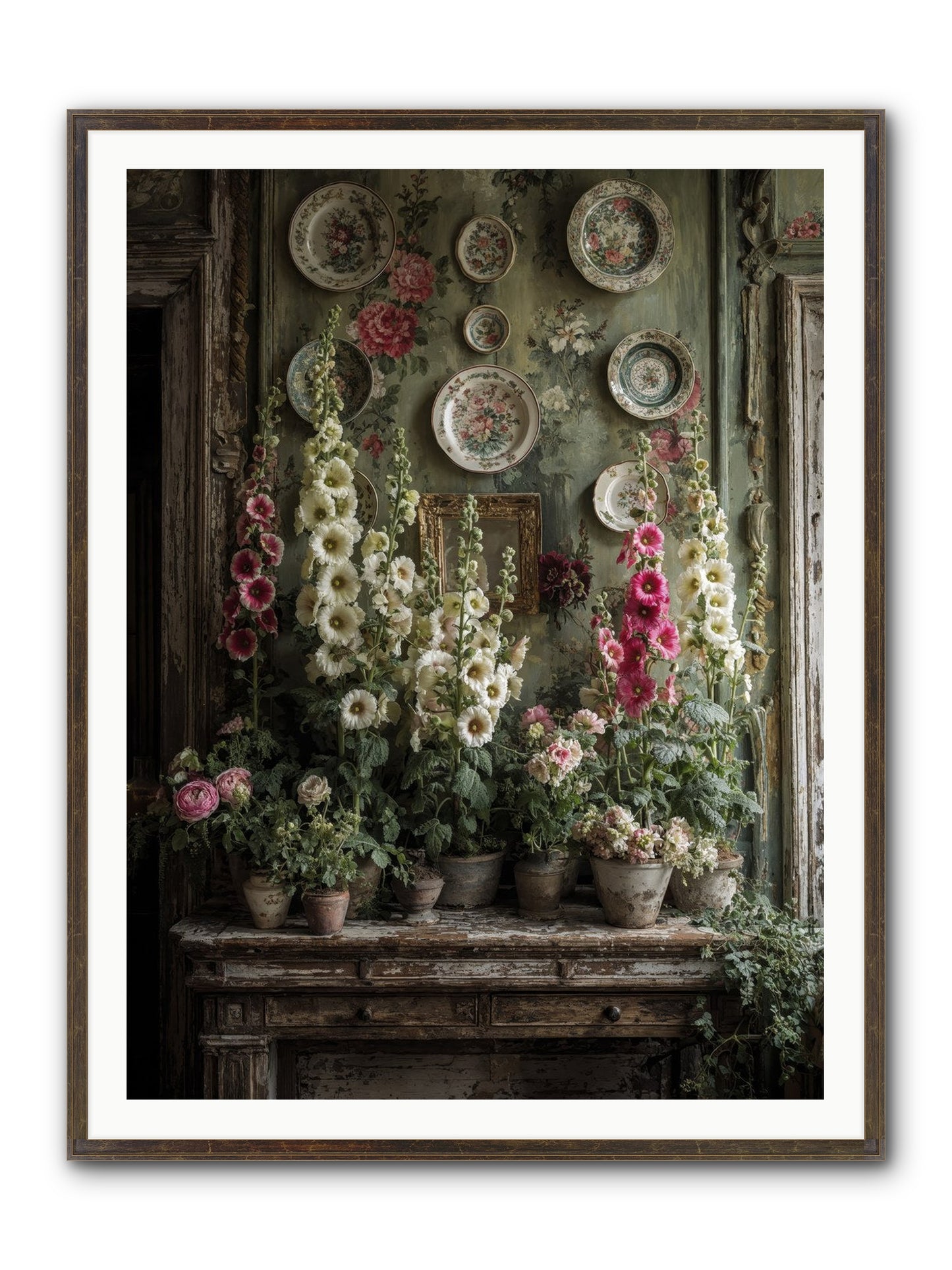 Summerhouse Framed Print - Slimwoods Black/Gold 36x48