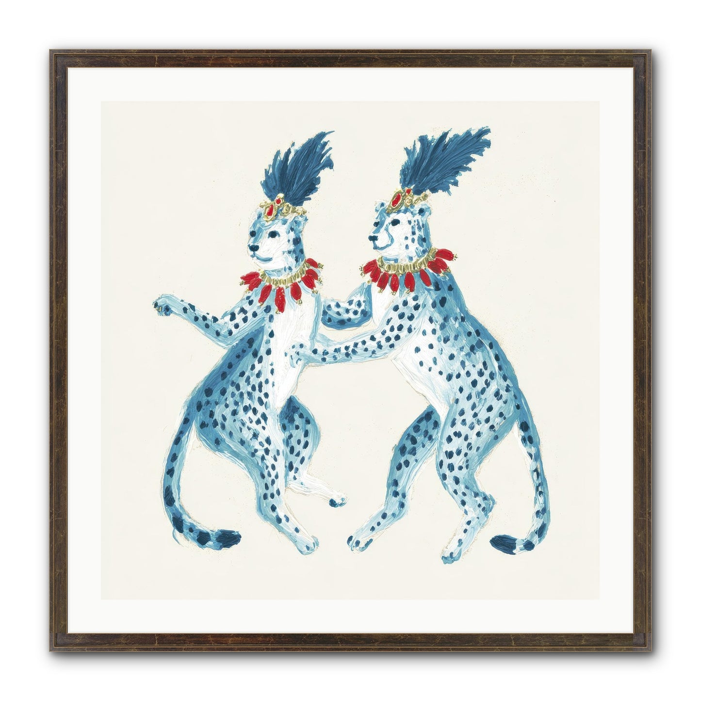The Cats Who Loved Stationery Framed Print - Slimwoods Black/Gold 30x30