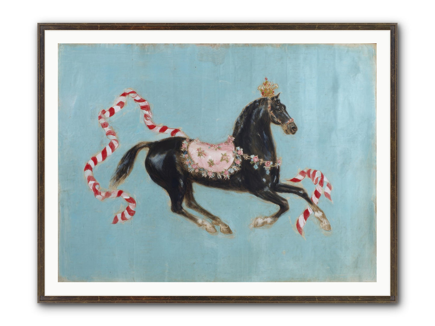 The Duchess Sleeps In Silk Paint Framed Print - Slimwoods Black/Gold 48x36