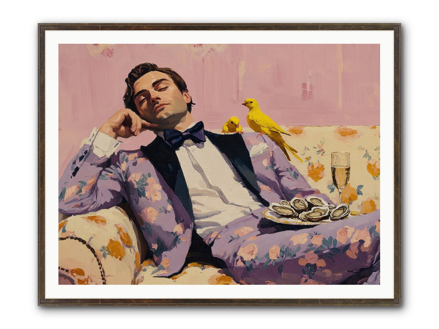 The Epicure's Symphony Framed Print - Slimwoods Black/Gold 48x36