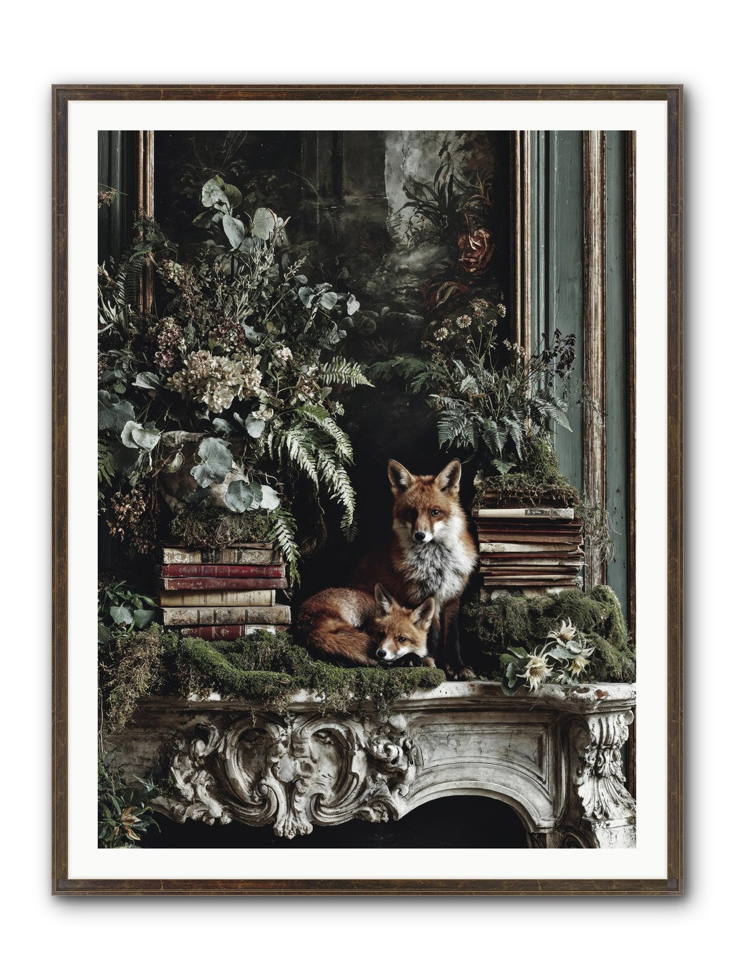 The Honey Spell Framed Print - Slimwoods Black/Gold 36x48
