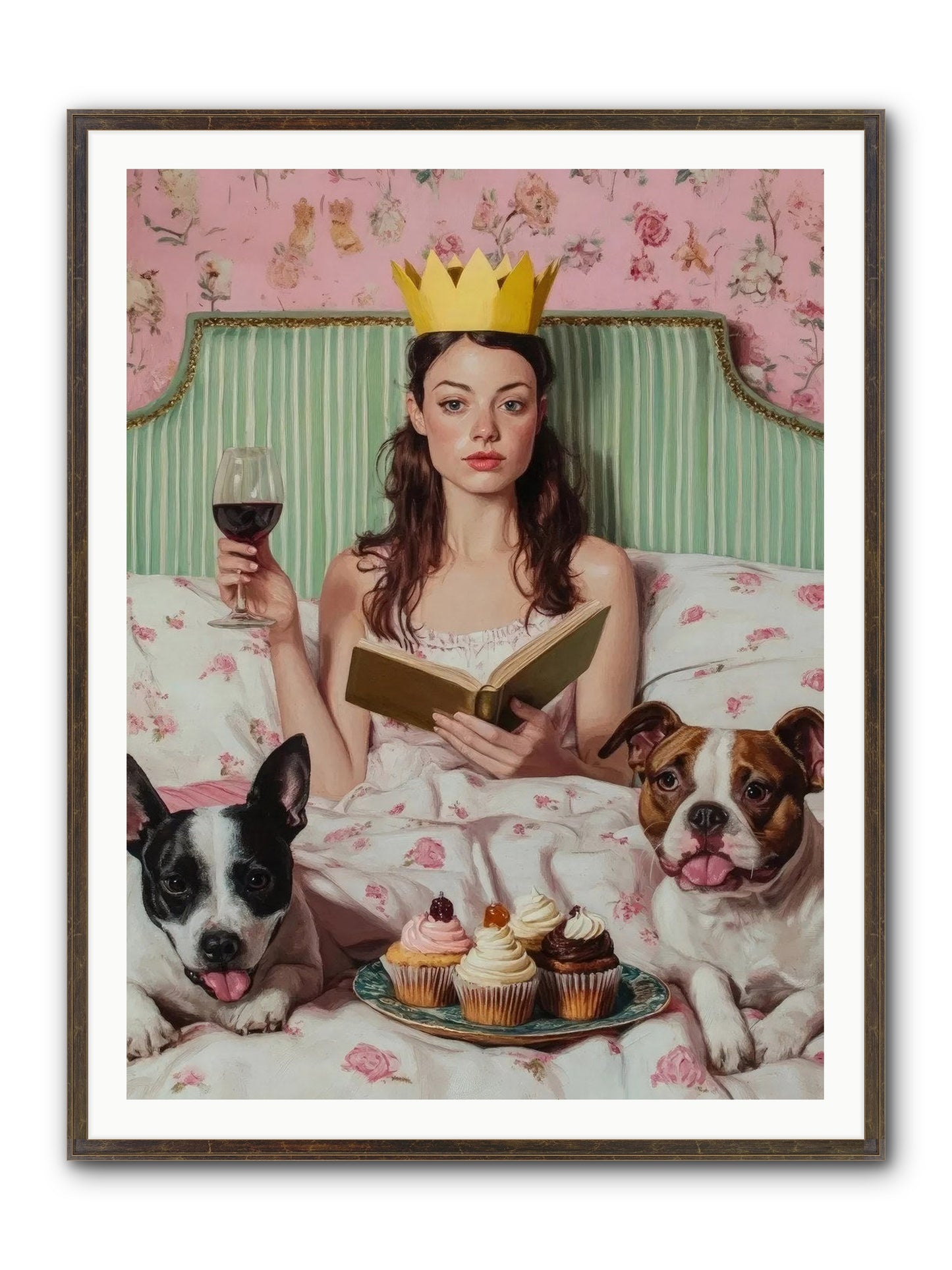 The Literary Feast Framed Print - Slimwoods Black/Gold 36x48