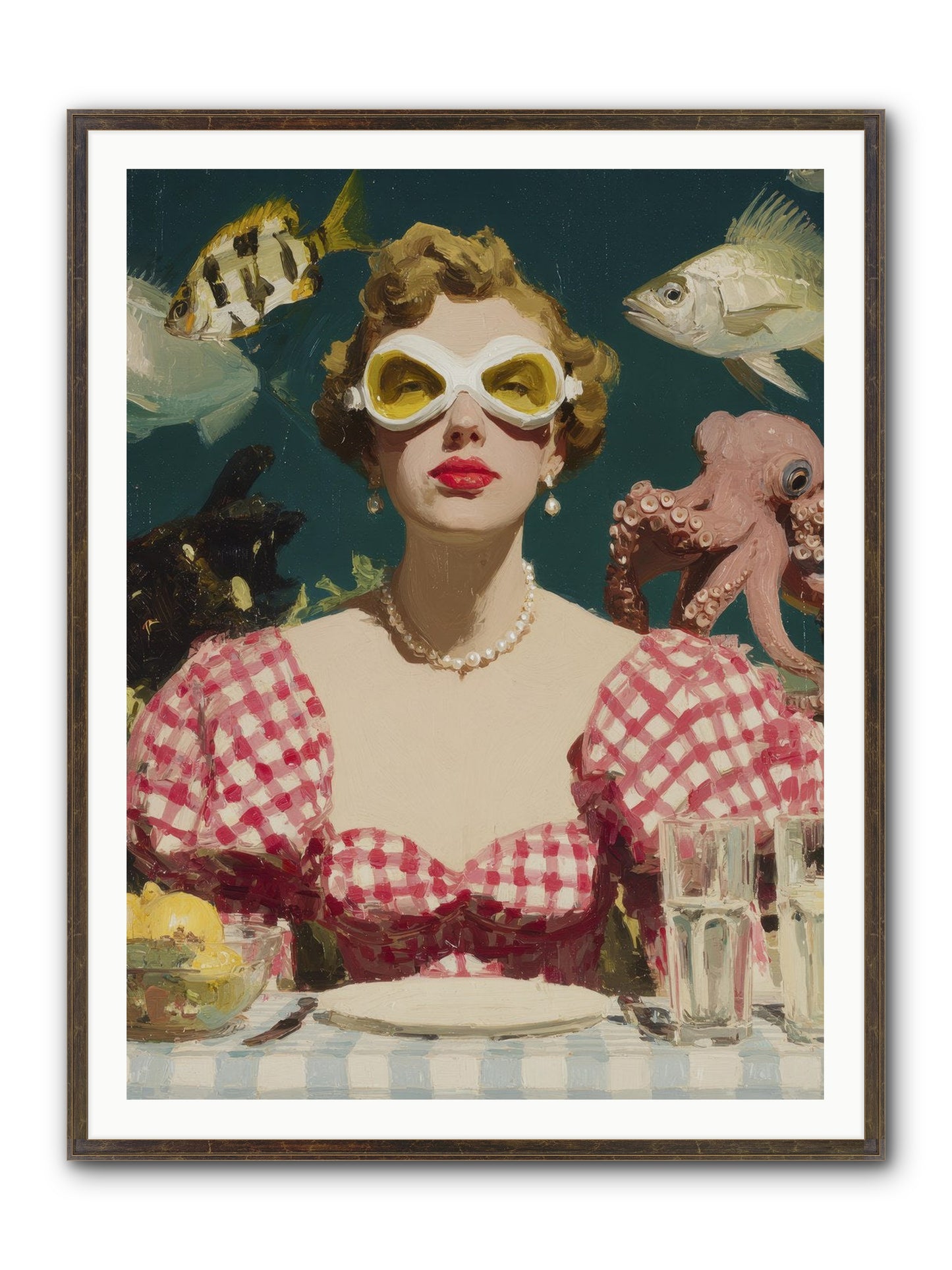 The Phantom Of Peony Street Framed Print - Slimwoods Black/Gold 36x48