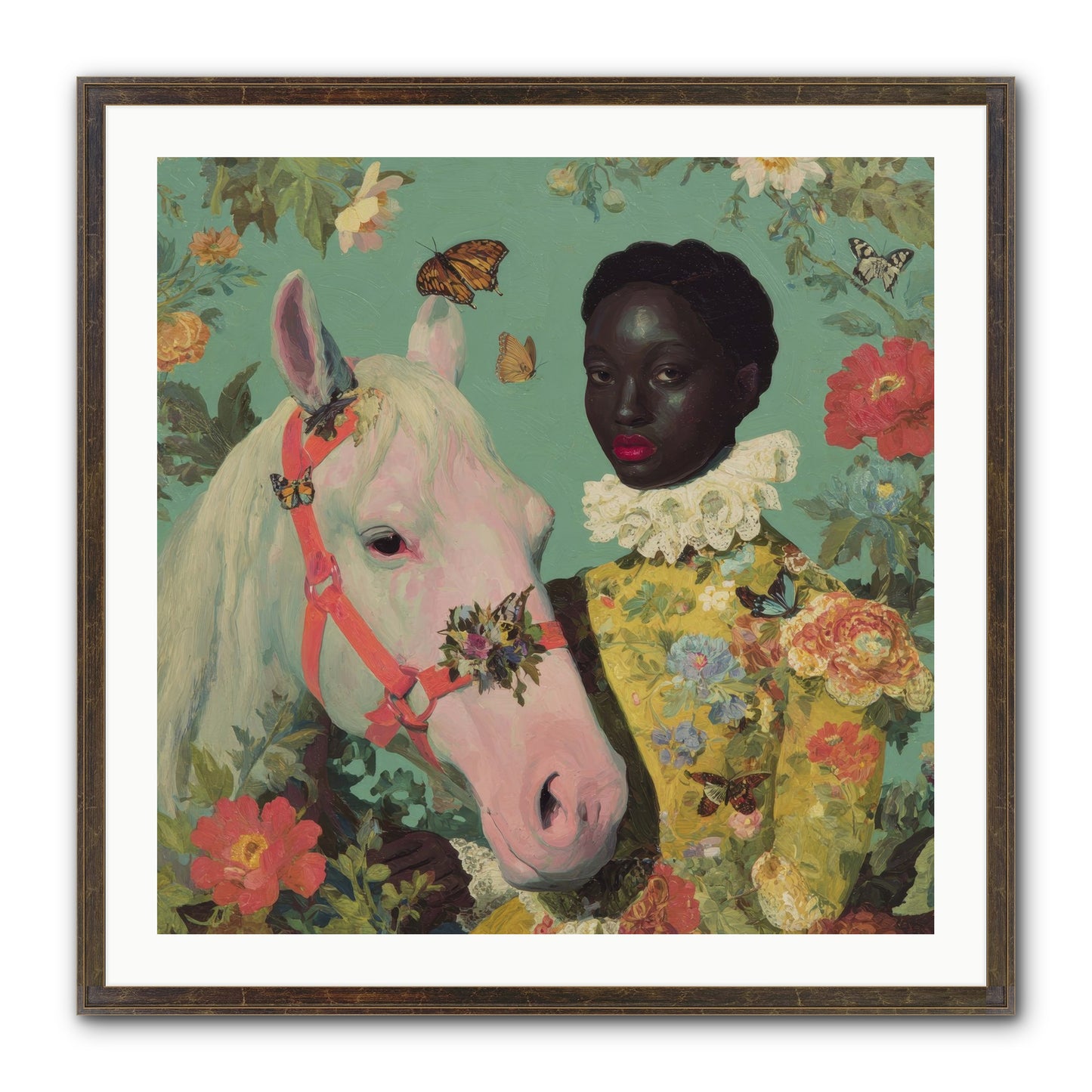 The Quiet Understanding Framed Print - Slimwoods Black/Gold 30x30
