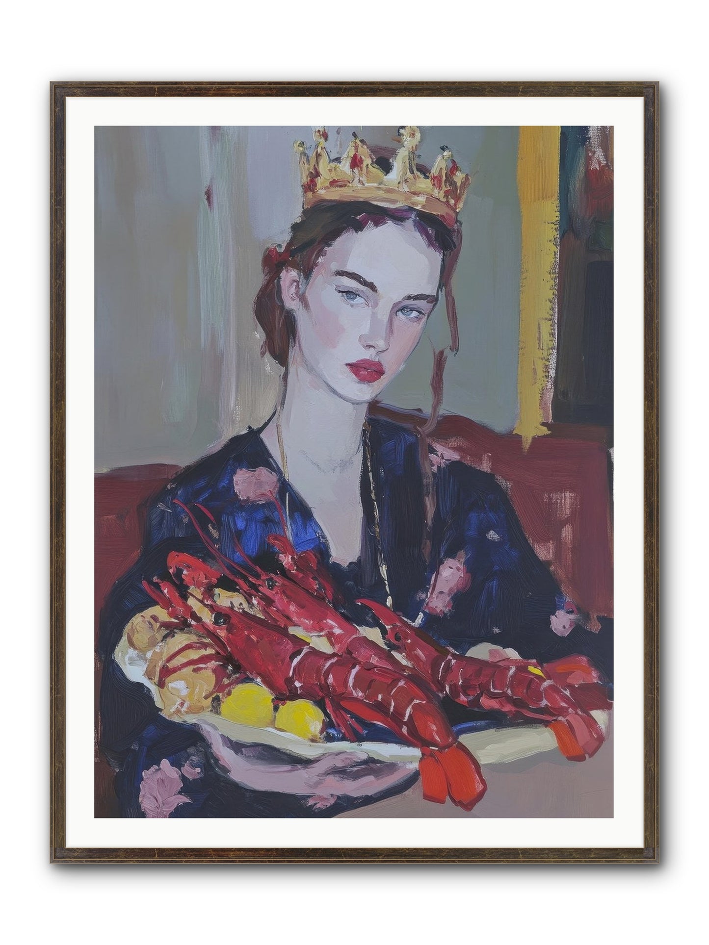 The Sovereign Supper Framed Print - Slimwoods Black/Gold 36x48
