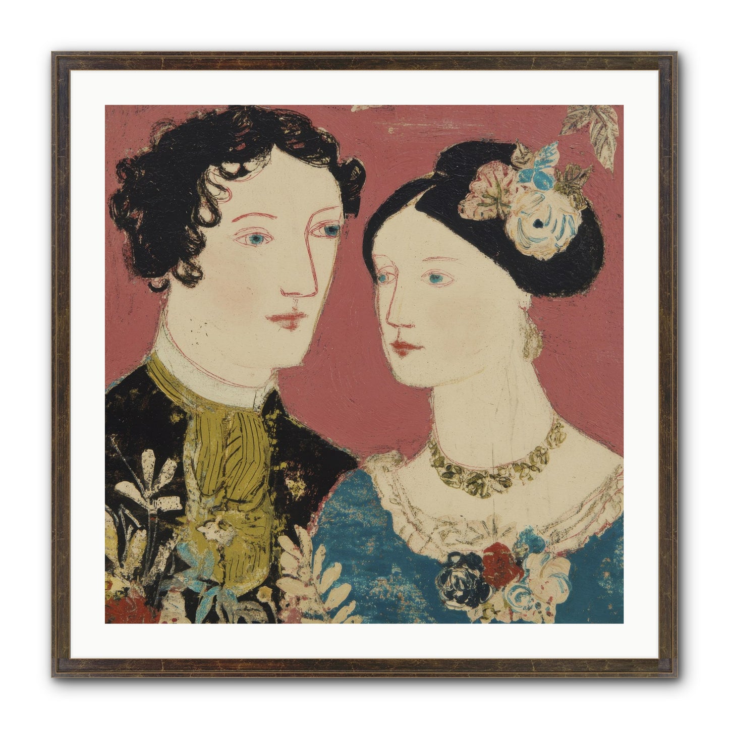 The Space We Share Framed Print - Slimwoods Black/Gold 30x30