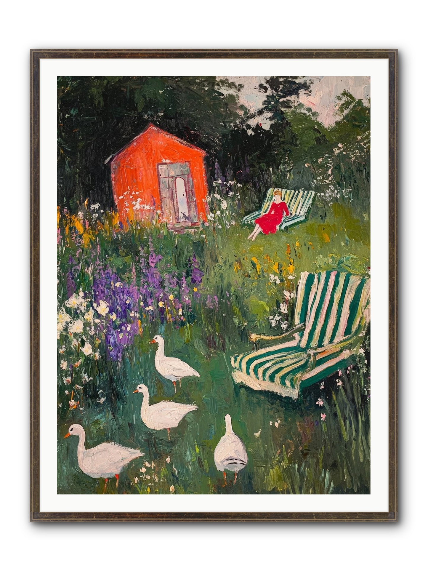 The Summer Months Framed Print - Slimwoods Black/Gold 36x48