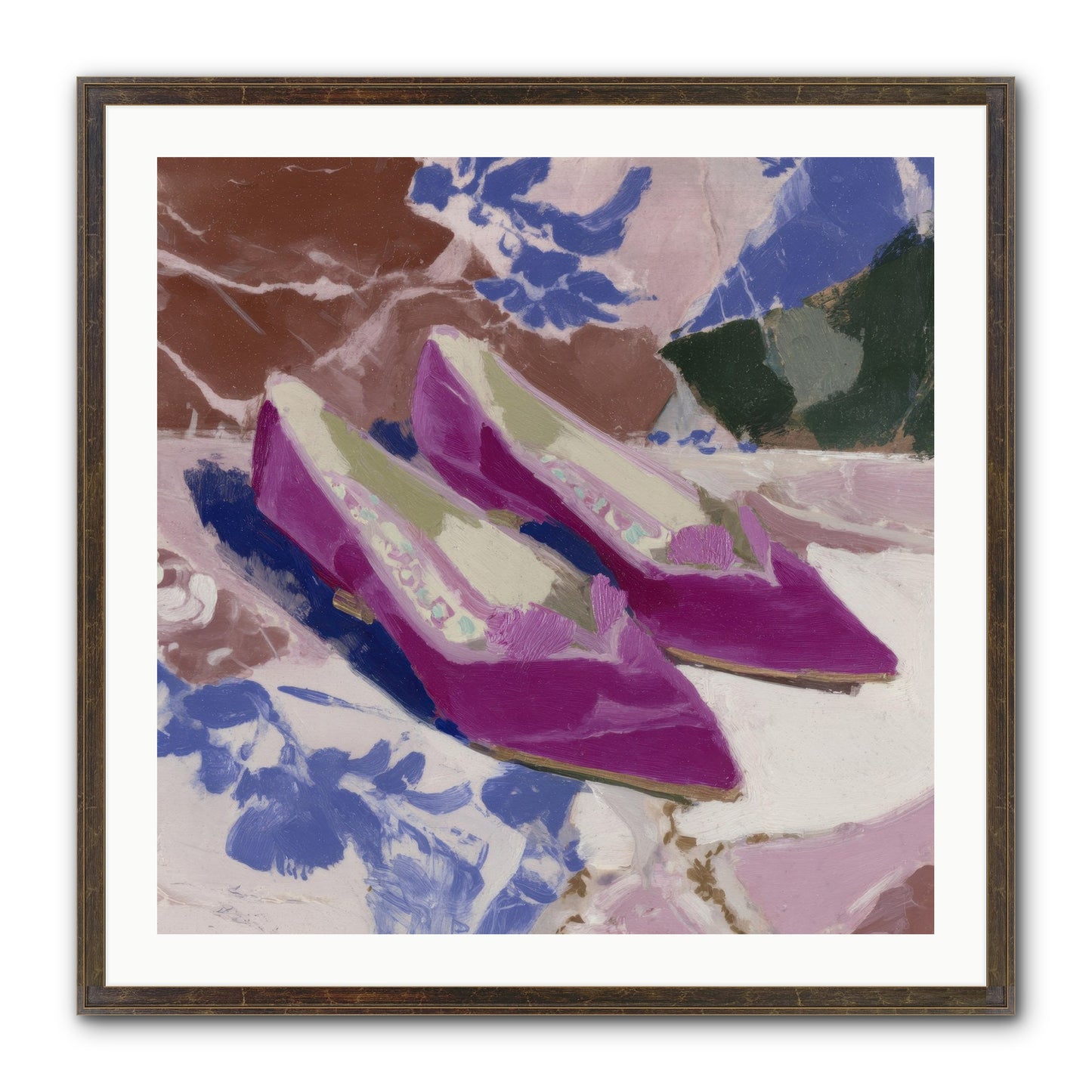 Velvet Held Its Breath Framed Print - Slimwoods Black/Gold 30x30