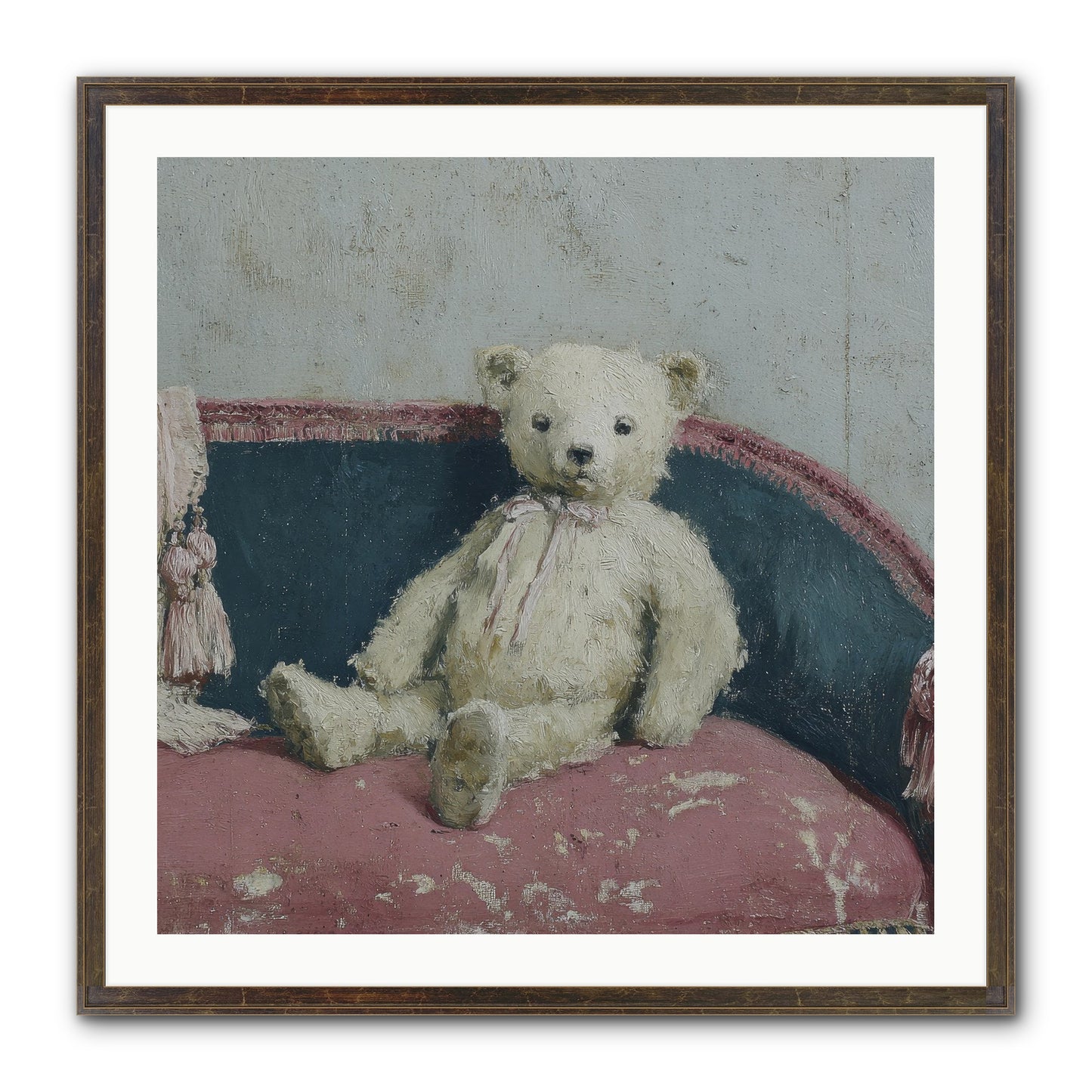 Velvet Telegram Framed Print - Slimwoods Black/Gold 30x30