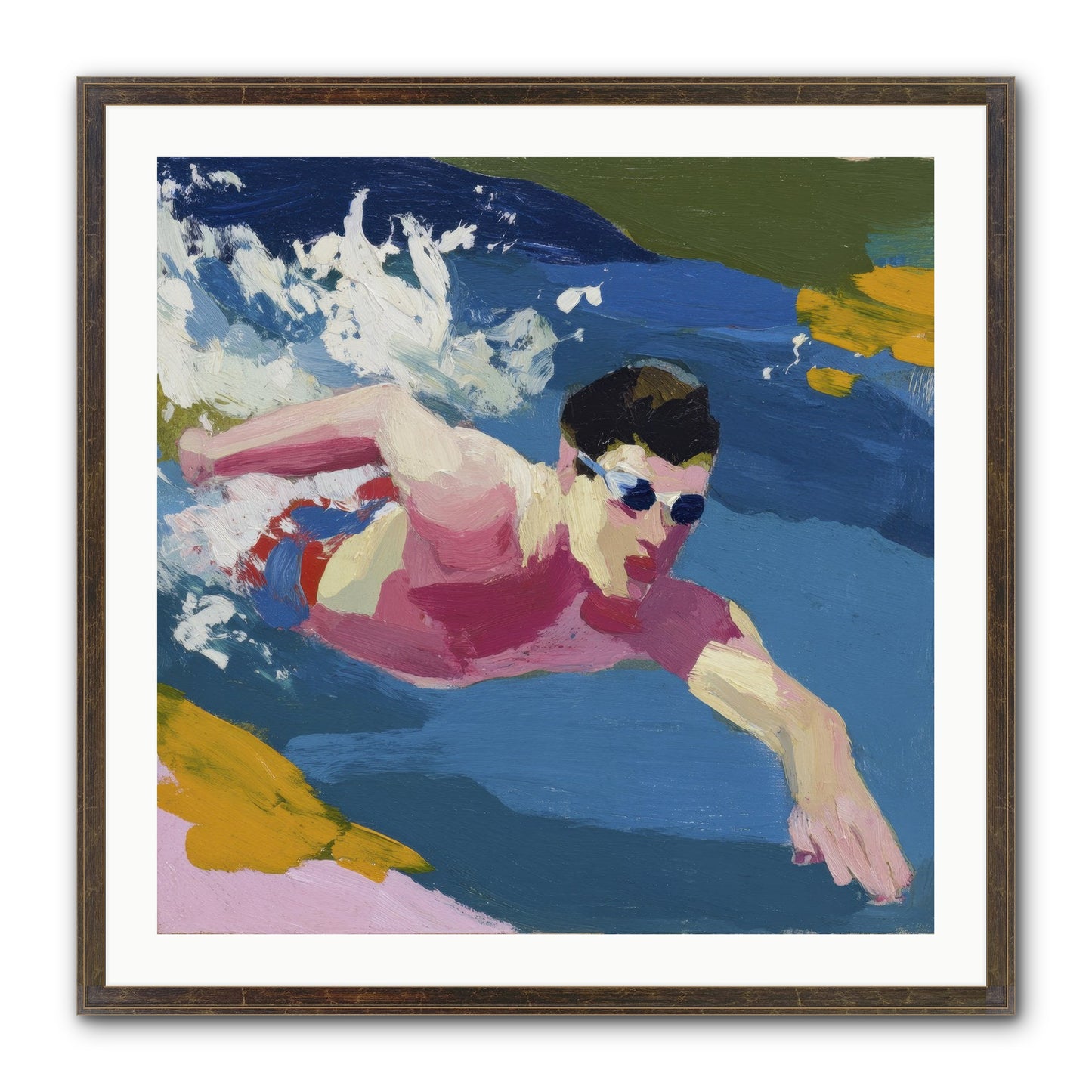 Weightless Hour Framed Print - Slimwoods Black/Gold 30x30