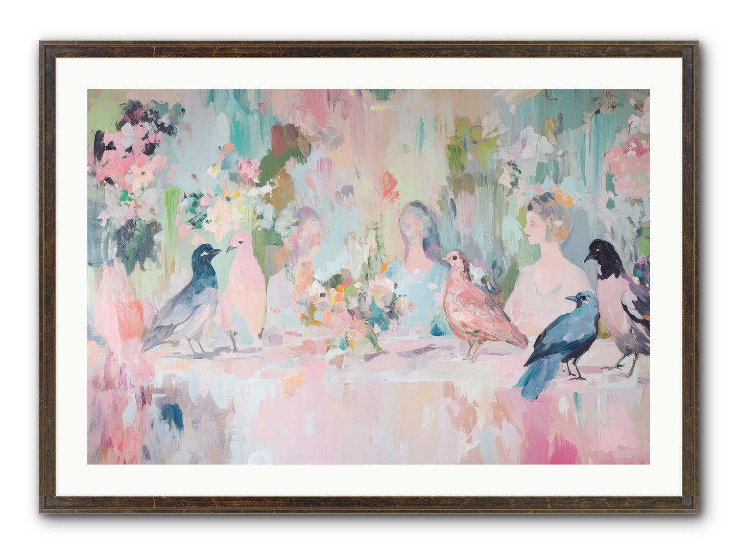 Winged Songs Framed Print - Slimwoods Black/Gold 36x24
