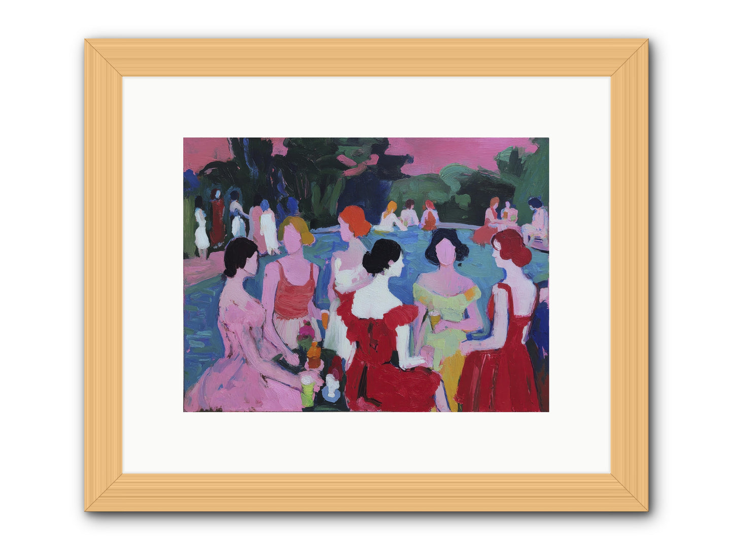 A Bond Painted in Sunset -- Framed Print - Natural 12x9