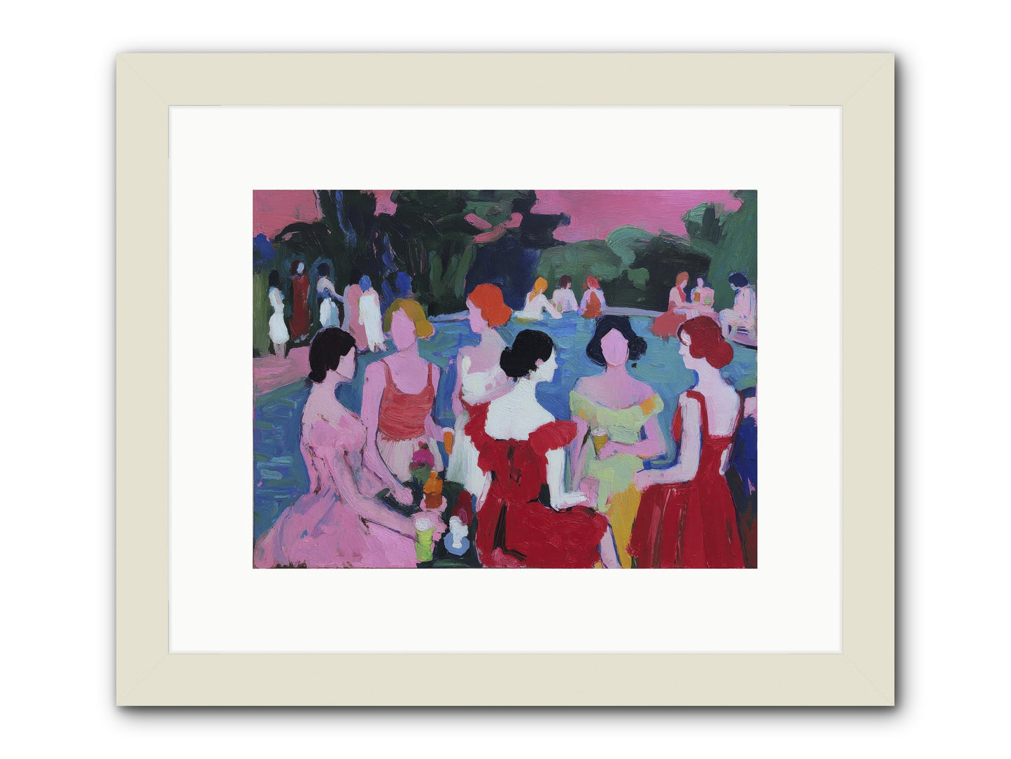 A Bond Painted in Sunset -- Framed Print - White 12x9
