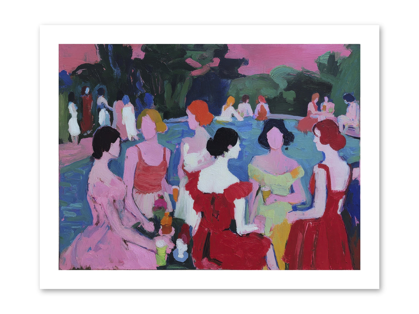 A Bond Painted in Sunset -- Loose Canvas Print 16x12