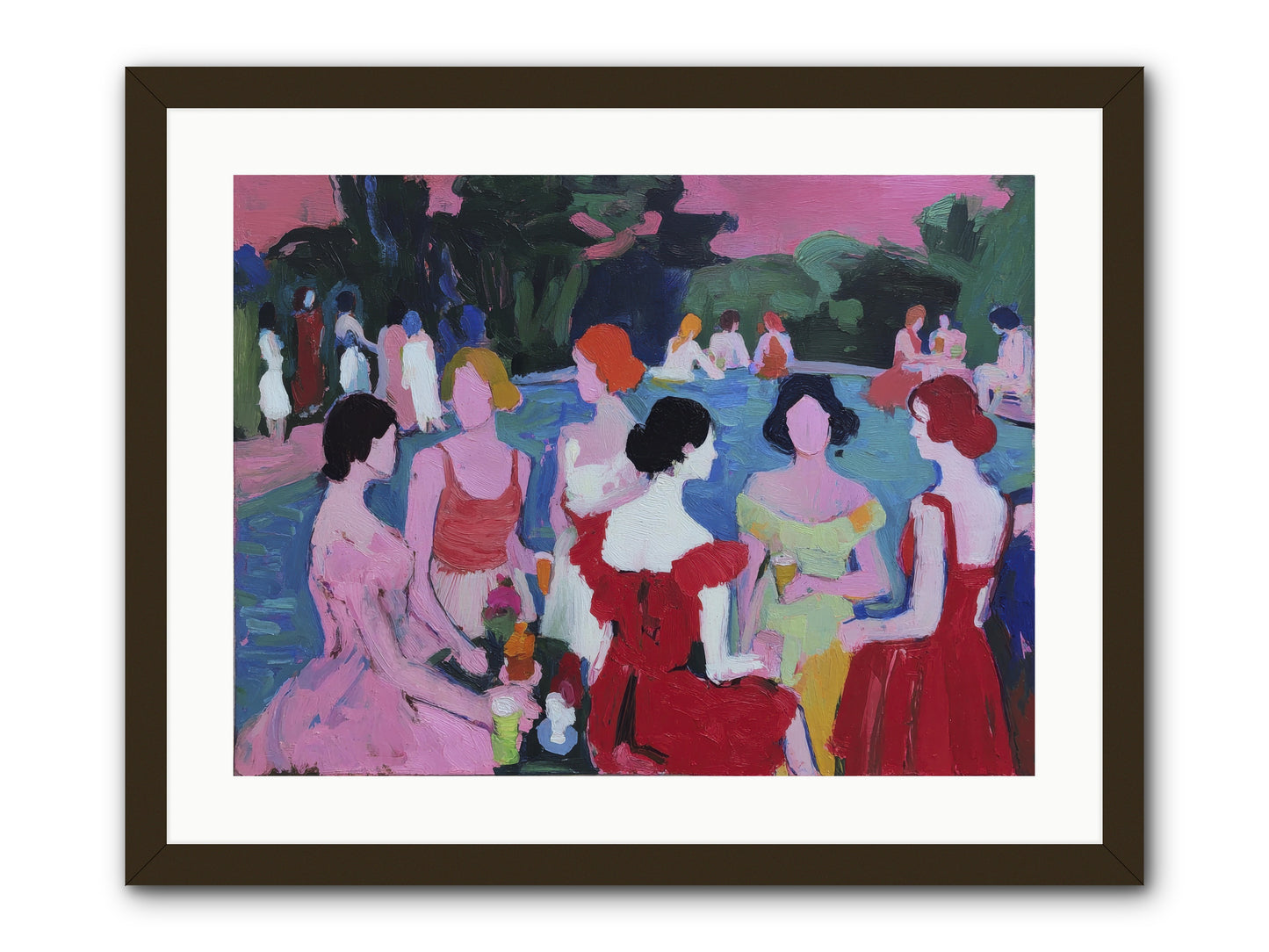 A Bond Painted in Sunset -- Framed Print - Black 24x18