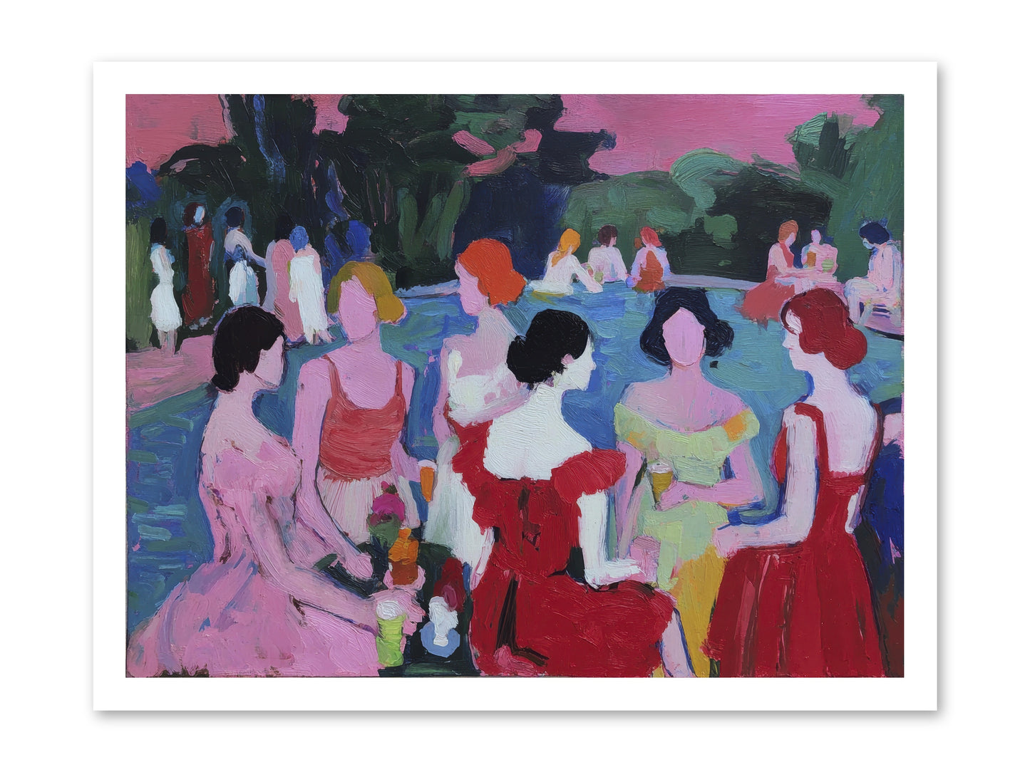 A Bond Painted in Sunset -- Loose Canvas Print 24x18