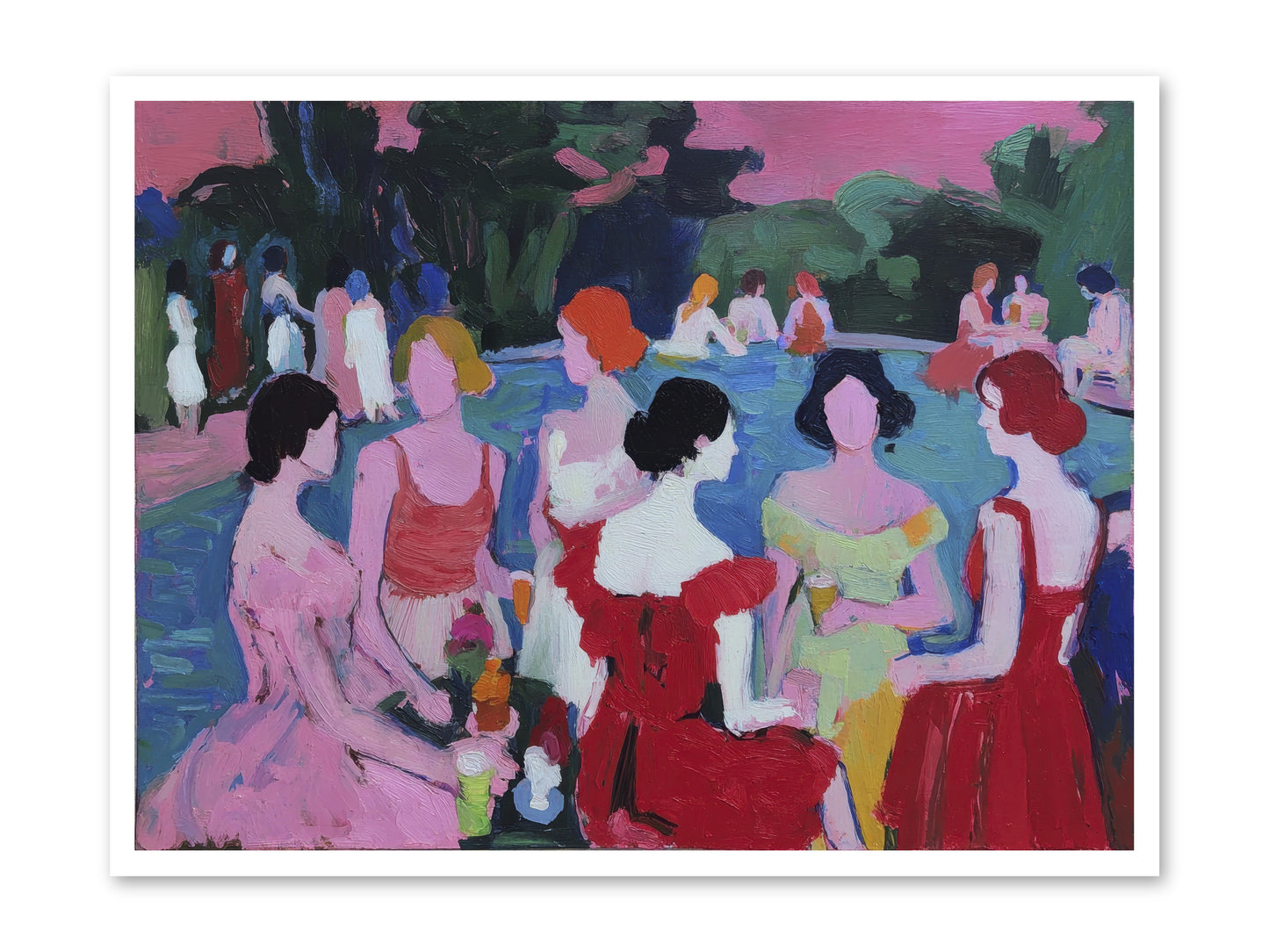 A Bond Painted in Sunset -- Loose Canvas Print 40x30