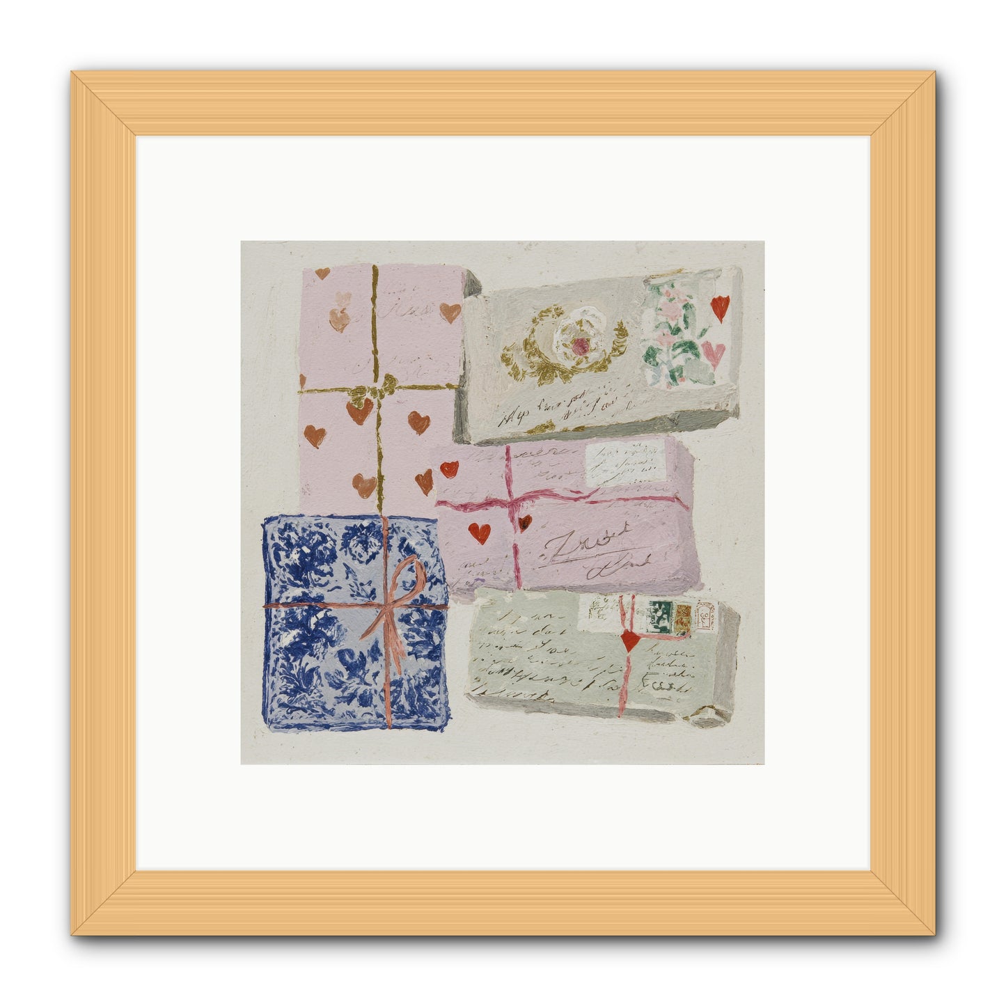 A Cabinet Of Partial Miracles -- Framed Print - Natural 10x10