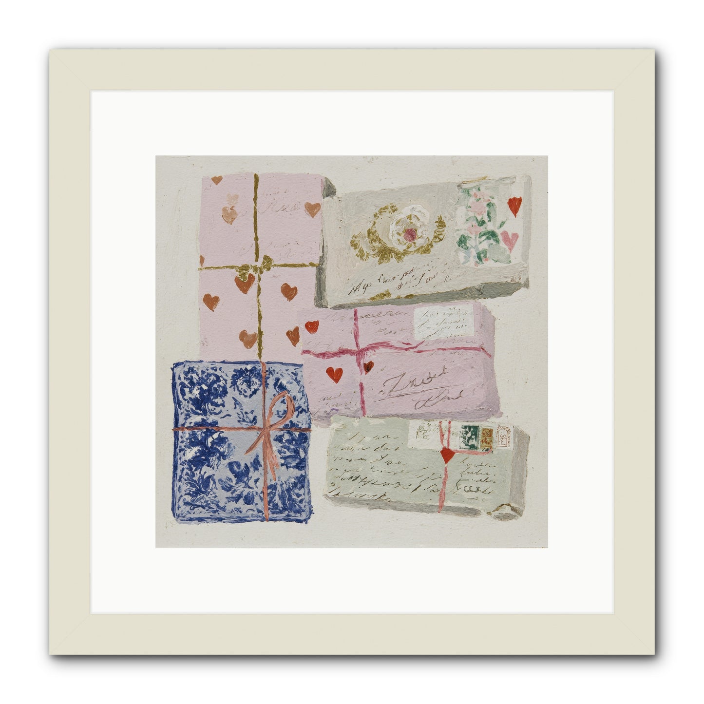 A Cabinet Of Partial Miracles -- Framed Print - White 12x12