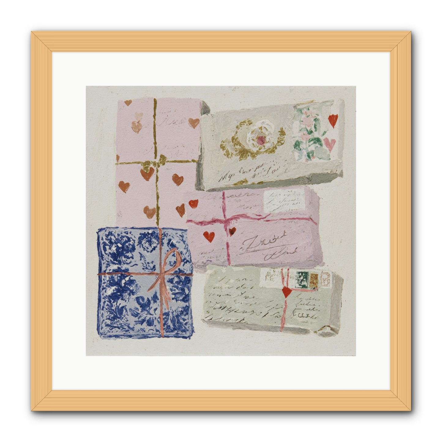 A Cabinet Of Partial Miracles -- Framed Print - Natural 16x16