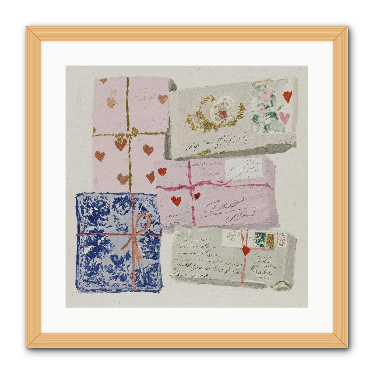 A Cabinet Of Partial Miracles -- Framed Print - Natural 20x20