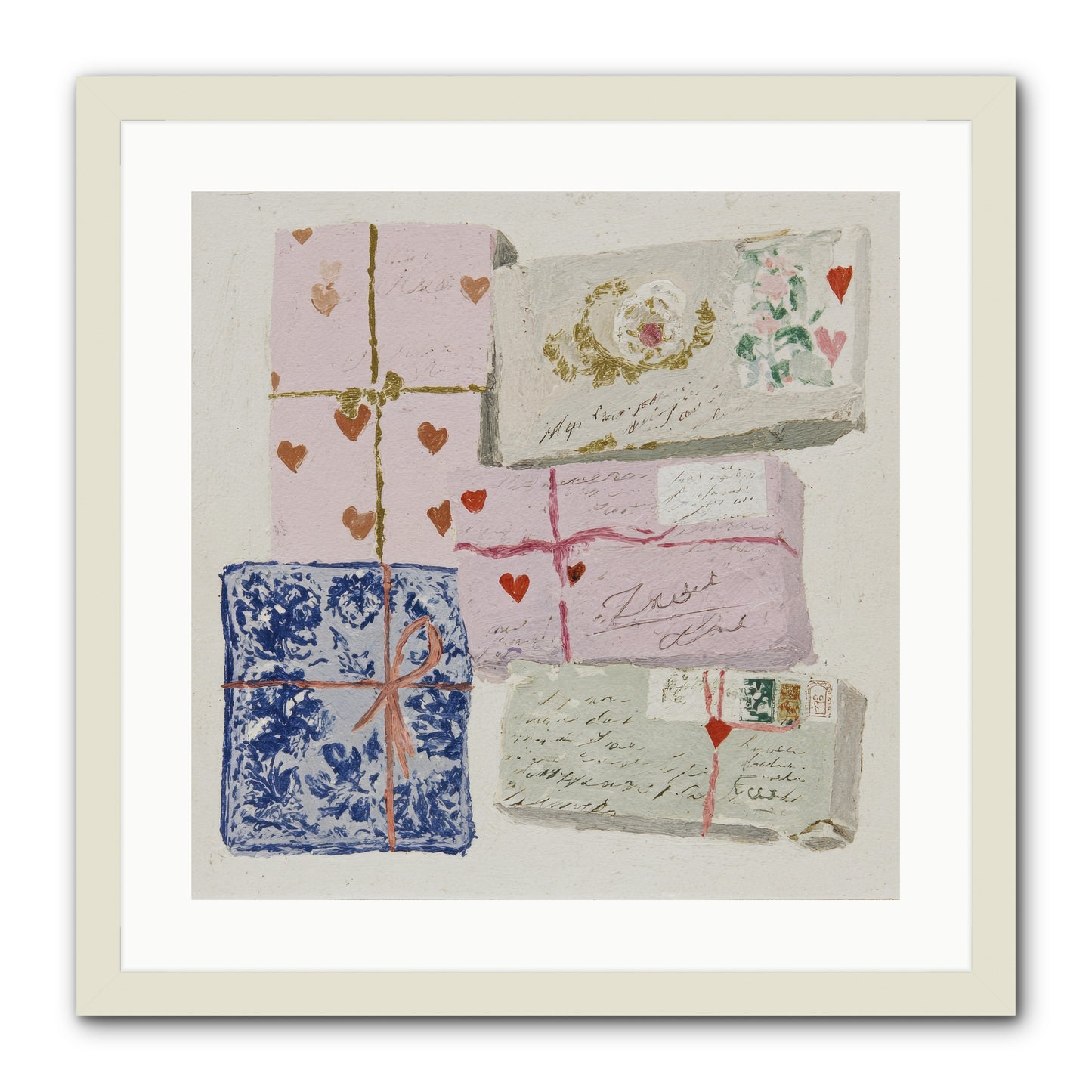 A Cabinet Of Partial Miracles -- Framed Print - White 20x20