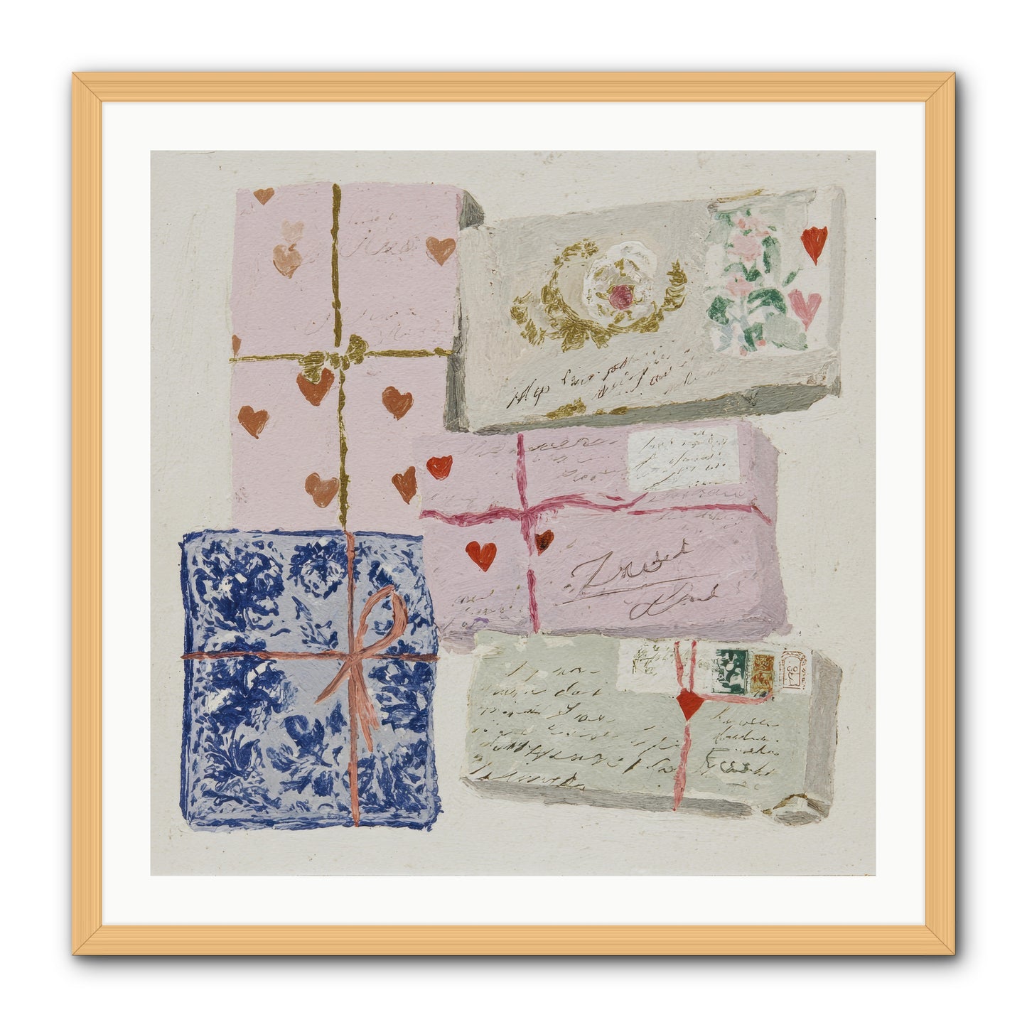 A Cabinet Of Partial Miracles -- Framed Print - Natural 30x30