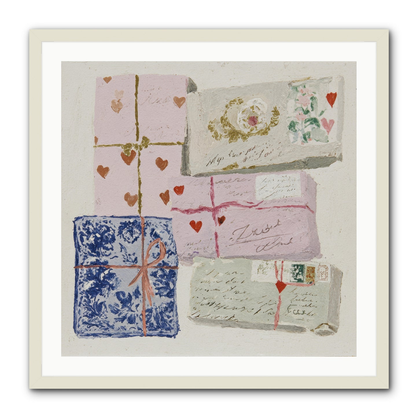 A Cabinet Of Partial Miracles -- Framed Print - White 30x30