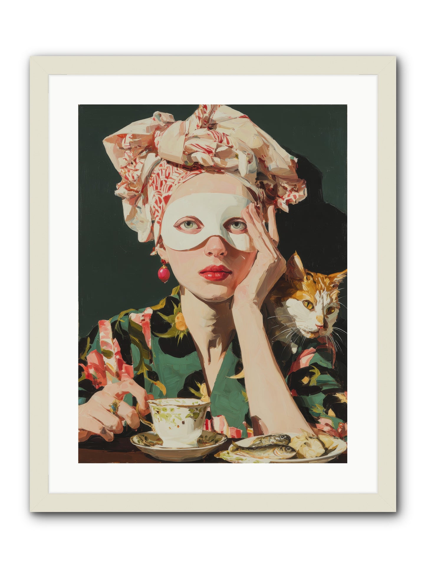A Confession in Gold Ink -- Framed Print - White 18x24