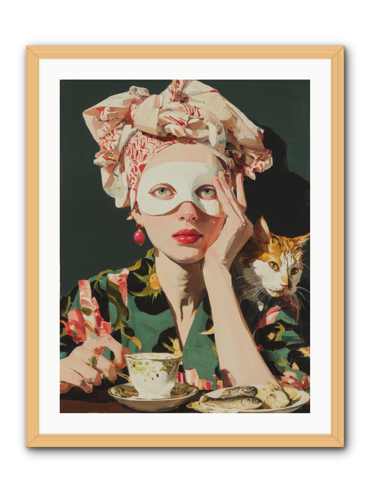A Confession in Gold Ink -- Framed Print - Natural 24x32